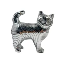 8" Disco Cat Tabletop D&eacute;cor by Ashland&reg; Silver
