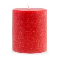 Root Candles Timberline&trade; 4" x 4" Unscented Pillar Candle Red