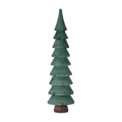 Hello Honey&reg; 6.75" Green & Brown Carved Wood Tree D&eacute;cor