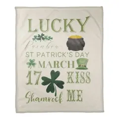 St/ Patrick's Day Words 50" x 60" Coral Fleece Blanket