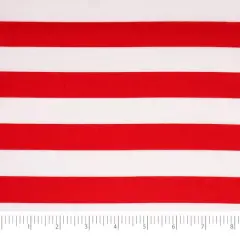 SINGER Patriotic Red Stripe Cotton Fabric