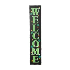 Glitzhome&reg; 42'' Lighted St. Patrick's Day Wooden "WELCOME" Porch Sign