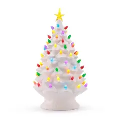 24" White Lit Nostalgic Christmas Tree