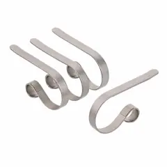 Original MantleClip&reg; Glimmer Silver Stocking Holders, 4ct.