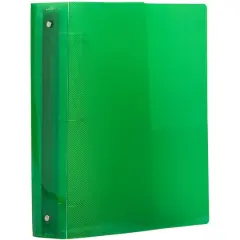 JAM Paper Designders&reg; Plastic 2" 3 Metal Ring Binder with Inside Pocket Green