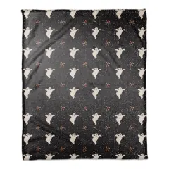 Retro Ghosts Coral Fleece Blanket