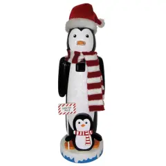 Santa's Workshop 13.5" North Pole Penguins Nutcracker