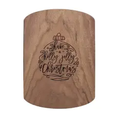 Holly Jolly Christmas Script 11" x 8" Walnut Oval Cutting Board