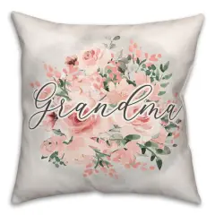 Grandma Floral Throw Pillow