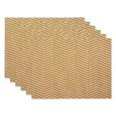 DII&reg; Textured Twill Weave Placemats, 6ct. Honey Gold
