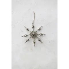 Hello Honey&reg; 7" Silver Glass Snowflake Ornament