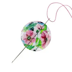 Wonderland Crafts Pink Poppy Magnetic Needle Holder