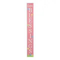 Glitzhome&reg; 60'' Easter Blessings Wooden Porch Sign