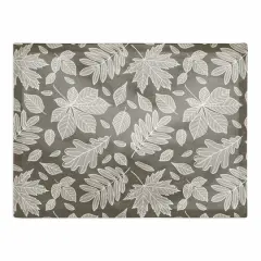 Gray Leaf Pattern Polyester Twill Placemat