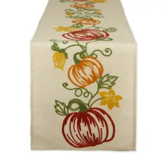 DII&reg; 70" Pumpkin Vine Embroidered Table Runner