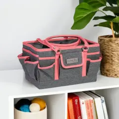 Everything Mary Coral Heather Deluxe Store & Tote Craft Organizer