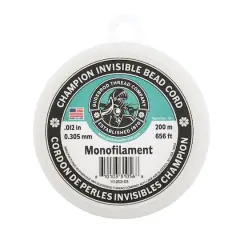 Gudebrod 0.012" x 656ft. Monofilament Champion Invisible Bead Cord