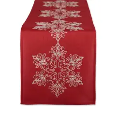 DII&reg; 70" Sparkle Snowflakes Embroidered Table Runner