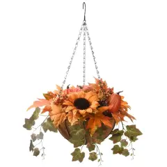 18" Harvest Hanging Basket with Ivy