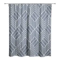 Hatch Chevron Shower Curtain Slate