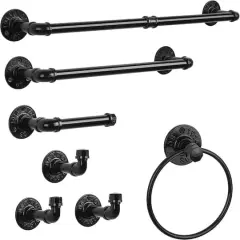 NEX&trade; 7-Piece Black Bathroom Hardware Set