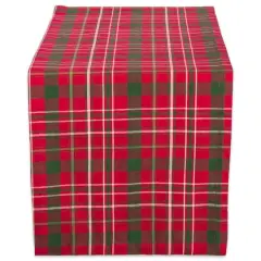 DII&reg; 108" Tartan Holly Plaid Table Runner