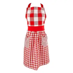 DII&reg; Gingham Print Apron Red and White