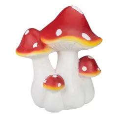 16.75" White & Red Mushrooms Outdoor Garden D&eacute;cor