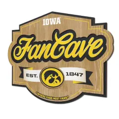 NCAA Fan Cave Sign Iowa Hawkeyes
