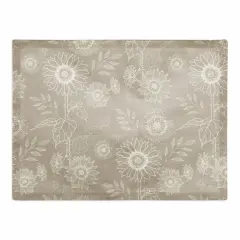 Sunflower Icons Cotton Twill Placemat Taupe