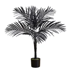 3ft. Artificial Halloween Black Golden Cane Tree