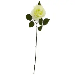 White Artificial Rose Stem, 24ct.