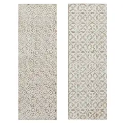 48" White Wood Traditional Abstract Wall D&eacute;cor Set