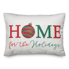 Home For Holidays Ornament 14x20 Throw Pillow