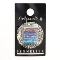 Sennelier French Artists' Watercolor Paint, Half Pan 326 Phthalo Blue