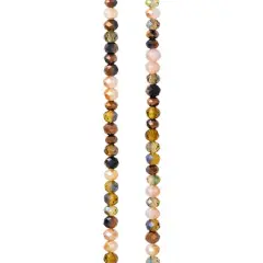 Amber Mix Faceted Glass Rondelle Beads, 3mm by Bead Landing&trade;