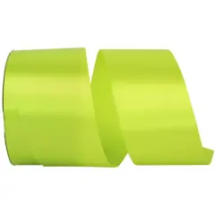 JAM Paper 2.5" x 50yd. Single Face Satin Allure Ribbon New Chartreuse