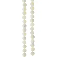 White Mother of Pearl Round Beads by Bead Landing&trade;, 6mm