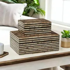 Black Mother of Pearl Coastal Box Set