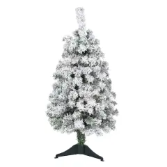 3ft. Unlit Flocked Rock Springs Spruce Artificial Christmas Tree