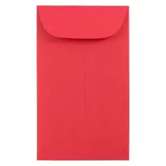 JAM Paper #3 Red Coin Business Colored Envelopes, 100ct.