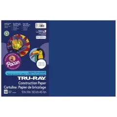 Tru-Ray&reg; 12" x 18" Construction Paper, 50 Sheets Royal Blue