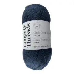 Classic Cotton Big Ball&trade; Solid Yarn by Loops & Threads&reg; Midnight