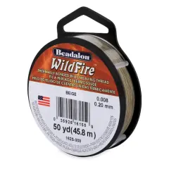 Beadalon&reg; WildFire&trade; Bead Weaving Thread, 008" Beige