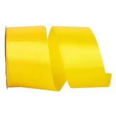 JAM Paper 2.5" x 50yd. Single Face Satin Allure Ribbon Daffodil