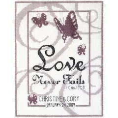 Janlynn&reg; Love Never Fails Cross Stitch Kit