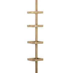 Bath Bliss 4-Tier Tension Corner Shower Organizer Caddy Gold