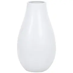 27.5" Ceramic Minimalistic Floor Vase White