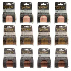 The Beadsmith&reg; Wire Elements&trade; 18 Gauge Tarnish Resistant Medium Temper Antique Copper, Vintage Bronze & Rose Gold Wire, 12ct.
