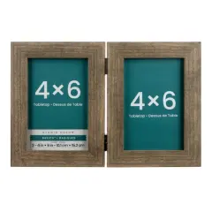 Basics&trade; 2 Opening 4" x 6" Gray Hinged Frame by Studio D&eacute;cor&reg;